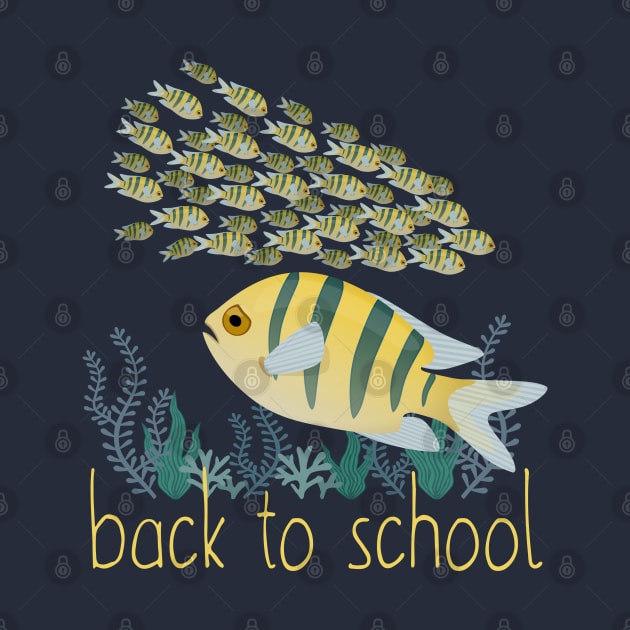 Back to school sad fish pun by Tefra