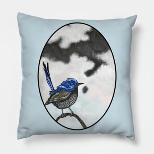 Lil’ Blue Wren Pillow