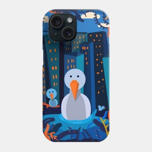 Pigeons in the city. King Phone Case