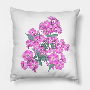 Pink Phlox - Bouquet of beautiful Phloxes Pillow