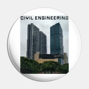 Civil engineering, buildings, premium pixel art Pin