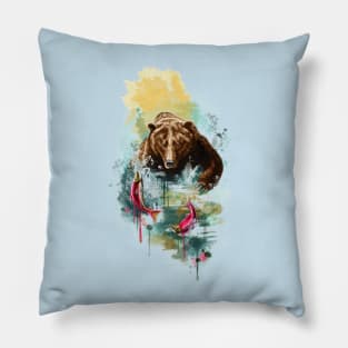 The Bear Fishing Pillow