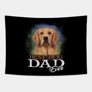 Mens Best Dog Dad Ever Golden Retriever Tshirt Father_s Day Gifts Tapestry