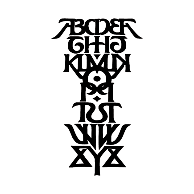 Symmetrical Alphabet Variant White by OtakuPapercraft