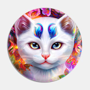 White Fantasy Cat Pin