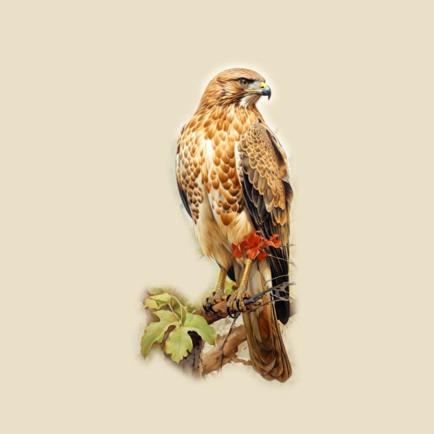 Red Tailed Hawk - Raptor by ZombieTeesEtc