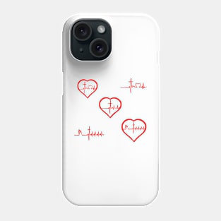 Christianity, Heartbeat icon, cross, heart & prayer Phone Case