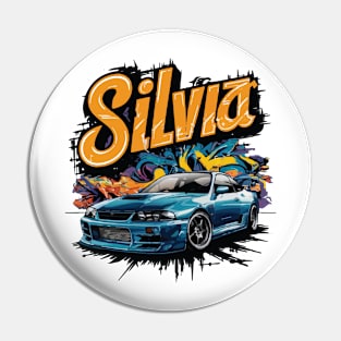 Nissan Silvia S15 Drifting Vintage Car Pin