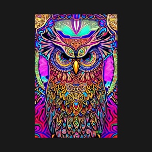 Owl Trippy Hippie Vibes 33 T-Shirt