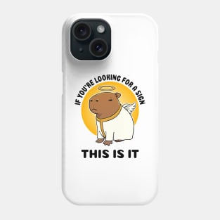 If you're looking for a sign this is it Capybara Angel Phone Case