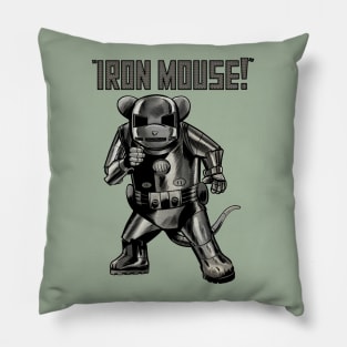 Iron Mouse - retro Pillow