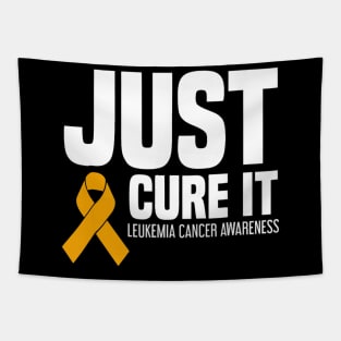 Leukemia Cancer Awareness T Shirt Just Cure It Tapestry