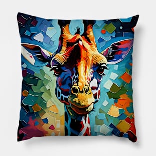 Colorful Giraffe 302 Pillow