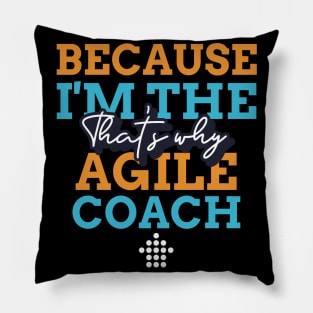 "Because I'm the Agile Coach that's why" Pillow