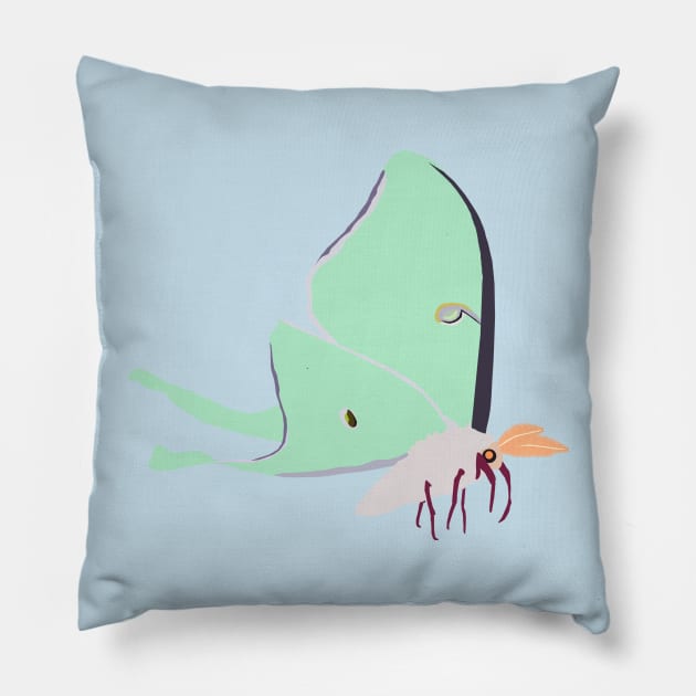 Luna Moth Pillow by stargatedalek