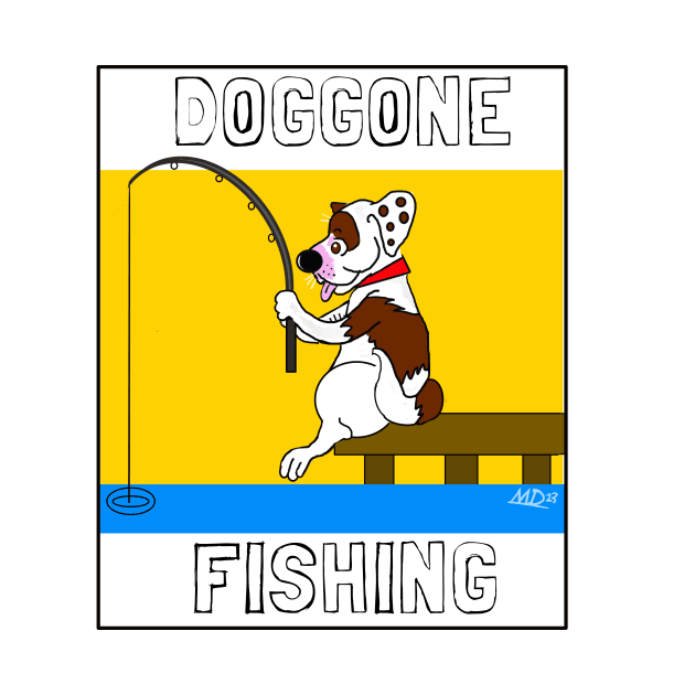 DOGGONE FISHING CARTOON by MarniD9