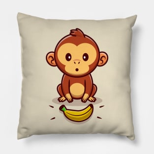 Cute Monkey Holding Gift Pillow
