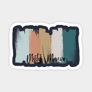 Misty Mauve Brush Stroke Color Palette Design Magnet