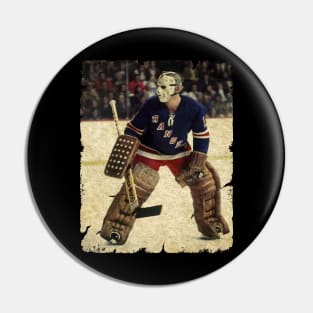 Ed Giacomin, 1970 in New York Rangers Pin