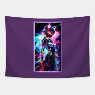 Anime Cute Cat Girl | Quality Anime Girl Artwork | Sci-Fi Manga Girl Anime Art Tapestry