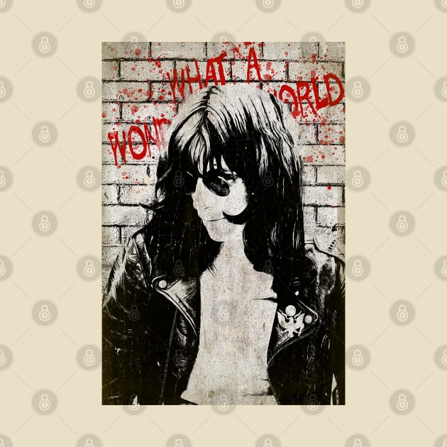 What a Wonderful World - Joey Ramone Fan Art by Hat_ers