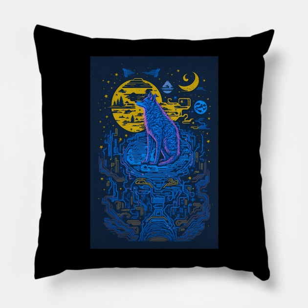 wolf lover Pillow by vaporgraphic