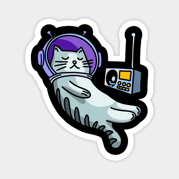 Astronaut Cat Magnet by CyberpunkTees