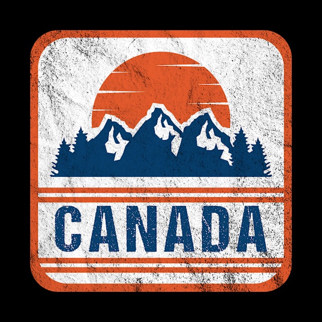 Canada Retro Mountains by JKFDesigns