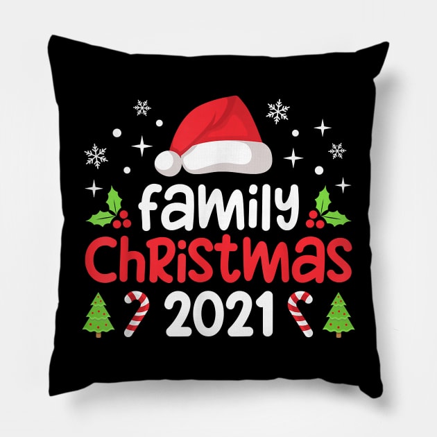 Family Christmas 2021 Matching s Squad Santa Elf Funny Pillow by nervousorangutan