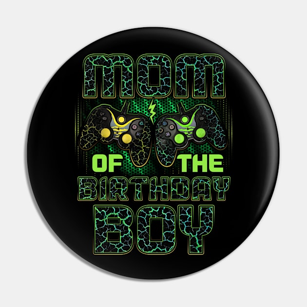 Mom of the Birthday Boy Matching Video Gamer Birthday Party Pin by Albatross