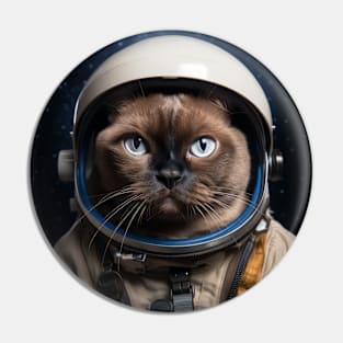 Astronaut Cat in Space - Burmese Pin