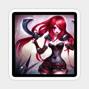 Sexy Katarina with her knives Magnet