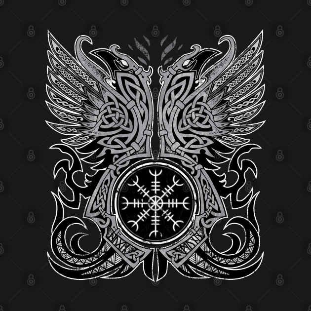 Huginn & Muninn, Odin's Ravens - Viking - T-Shirt | TeePublic