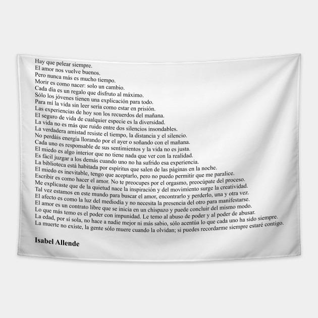 Frases De Isabel Allende Isabel Allende Tapisserie Teepublic Fr