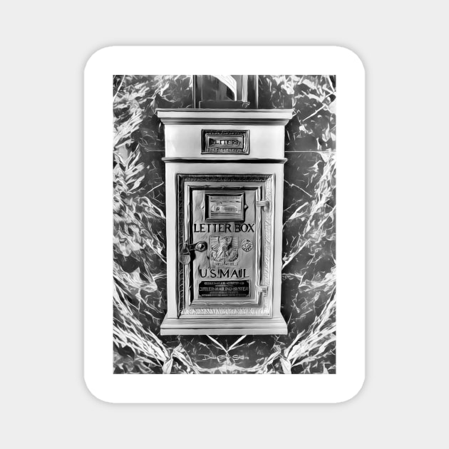 You've Got Mail - Black & White - Graphic Magnet by davidbstudios