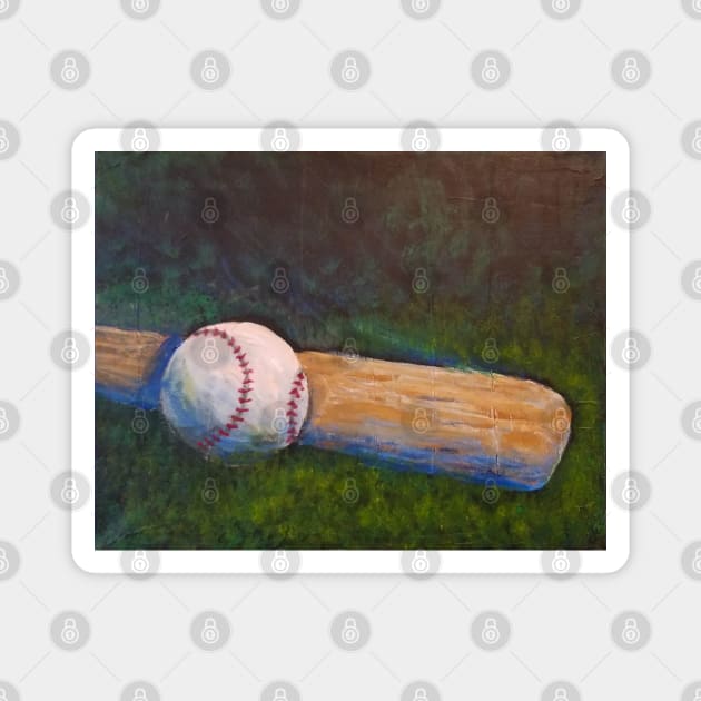 Take Me Out to the Ball Game Magnet by ReneeDixonArt