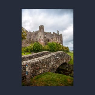 Laugharne Castle And Bridge, Carmarthenshire, Wales T-Shirt