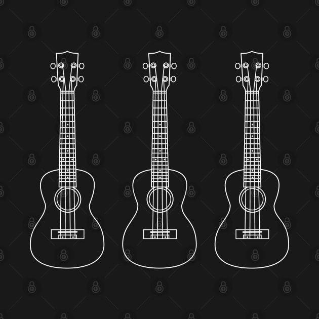 Three Ukulele Outlines Dark Theme by nightsworthy