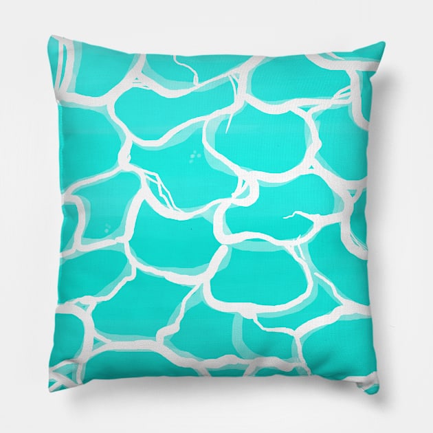 Pool Water by Yuuki G Pillow by Yuuki G.