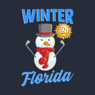 Florida Golfer's Snowman T-Shirt