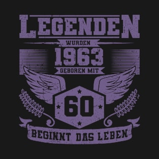 Legenden wurden 1963 geboren Geschenke zum 60. Geburtstag T-Shirt