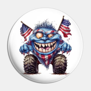 4th of July Monster Truck #5 Pin