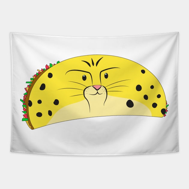 Taco Cheetah Tapestry by Sticker Steve