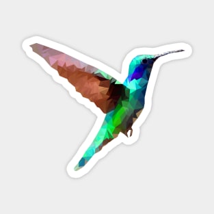 Lowpoly Hummingbird  (Blue Version) Magnet