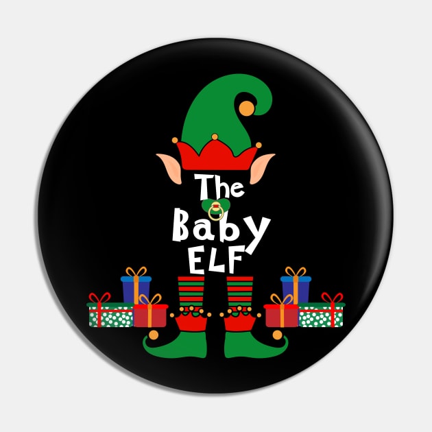 Funny Family Matching Christmas Baby Elf Pin by Mind Your Tee