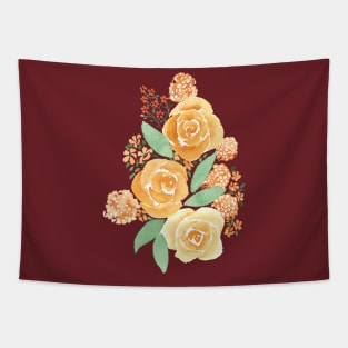 Orange Roses Tapestry