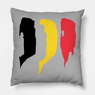 Belgium Flag - Brush Strokes Pillow