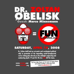 Dr. Zoltan + Marco Minnemann War On Fun LIVE Original Flyer Design T-Shirt