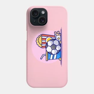 Watching Soccer Match Cartoon Vector Icon Illustration Phone Case