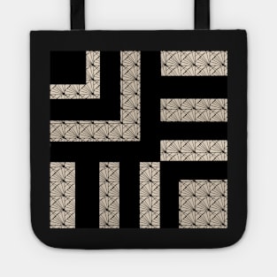 Black and Tan Art Deco Tote